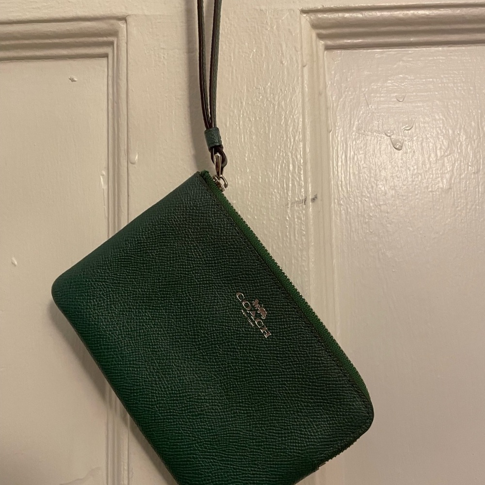 Coach Green Wristlet